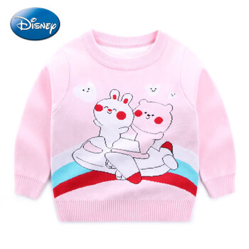 Disney 迪士尼 女童小兔彩虹时尚保暖针织衫，多色可选母婴玩具类商品-全利兔-实时优惠快报