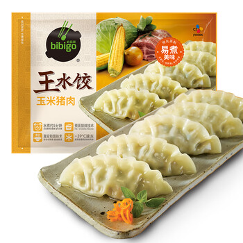 bibigo 必品阁 玉米蔬菜猪肉王水饺 1200g 约48只 早餐夜宵速冻饺子食品类商品-全利兔-实时优惠快报