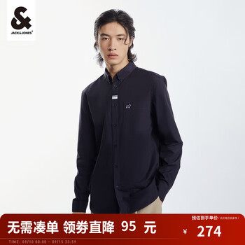 杰克琼斯 男士刺绣长袖衬衫 223305030服饰鞋包类商品-全利兔-实时优惠快报