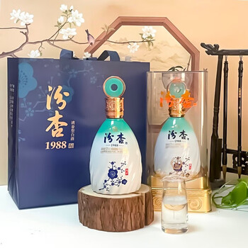 汾杏（fenxing）1988清韵 53度清香型白酒 送礼招待自饮粮食酒 475mL*2瓶装