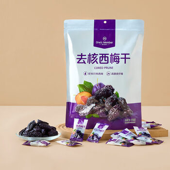 One's Member 1号会员店无添加去核西梅干 400g 独立包装休闲零食蜜饯果全利兔-实时优惠快报