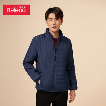 Baleno 班尼路 秋冬款棉服男商务休闲纯色修身棉衣简约加厚面包服外套 13B S服饰鞋包类商品-全利兔-实时优惠快报