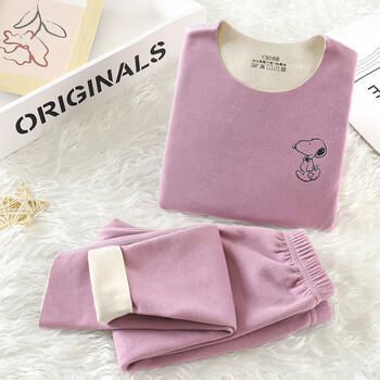 SNOOPY 史努比 儿童内衣冬季保暖新款男童秋衣秋裤居家服套装 SN16 140母婴玩具类商品-全利兔-实时优惠快报