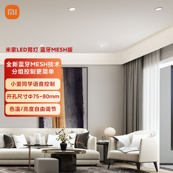 MIJIA 米家 MJTS003 蓝牙MESH版 LED筒灯 白色家具家装类商品-全利兔-实时优惠快报
