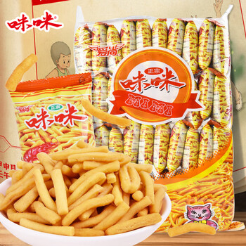 爱尚 咪咪虾条虾味(18g*40包)720g/袋 怀旧爱尚虾条零食大礼包独立小包装食品类商品-全利兔-实时优惠快报