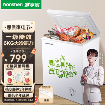 容声（Ronshen） 100升小型迷你冰柜家用冷藏冷冻转换单温冷柜 一级能效 顶开门母婴母乳小冰箱BD/BC-100MB