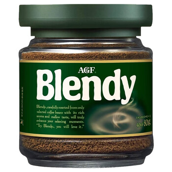 AGF 绿罐Blendy冻干速溶无砂糖黑咖啡粉80g醇厚即冲无蔗糖日本进口食品类商品-全利兔-实时优惠快报
