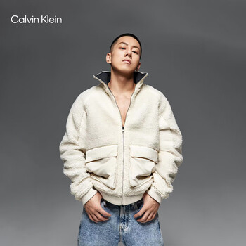 24日20点：卡尔文·克莱恩 Calvin Klein 双面仿羊羔绒卫衣外套 J319278 ACJ-牛乳白 S服饰鞋包类商品-全利兔-实时优惠快报