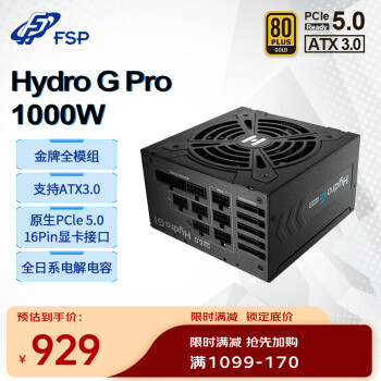 ȫFSP1000W Hydro G Pro1000 ȫģԴATX3.0׼/PCI-E5.0ӿ/ȫϵ/DC-DC