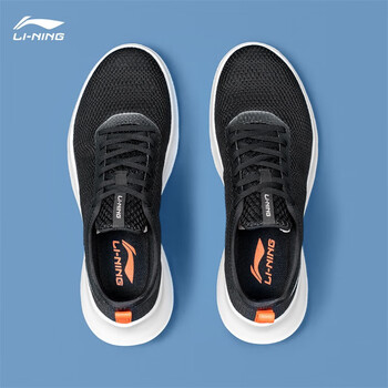 LI-NING 李宁 赤兔6跑步鞋男鞋秋季软底网面透气减震防滑轻便百搭休闲运动鞋子 黑色 40(250mm)运动户外类商品-全利兔-实时优惠快报