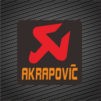 AKRAPOVIC 天蝎排气管改装贴纸 摩托车装饰贴画防水反光 A小方：宽5.1高5cm