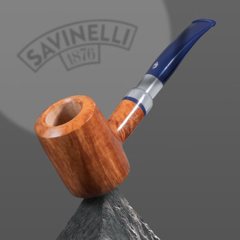 沙芬（SAVINELLI）意大利进口高档石楠木烟斗光面P385龙头式带滤芯男女士烟斗烟具 P385LNA-310 (优雅龙头）
