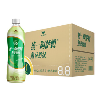 plus会员：统一 阿萨姆 煎茶奶绿 450ml*15瓶 整箱食品类商品-全利兔-实时优惠快报
