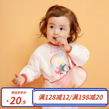 kocotree kk树 KQ20241 儿童防溅衣 欢乐独角兽 M母婴玩具类商品-全利兔-实时优惠快报