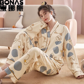 BONAS 宝娜斯 女春秋款睡 樱桃熊全利兔-实时优惠快报