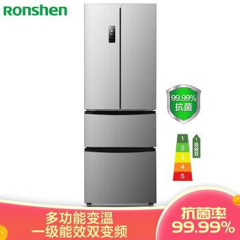 容声(Ronshen) 319升 多门冰箱 一级能效 风冷无霜 变频 抗菌 变温抽屉 小占地 BCD-319WD11MP