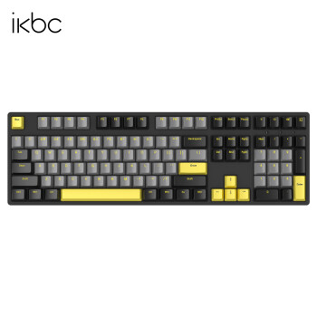 ikbc C104无线键盘机械键盘无线机械键盘樱桃cherry机械键盘PBT键帽 C210 松烟玉 有线 cherry 红轴