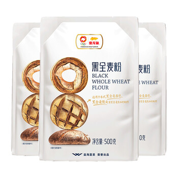 PLTS会员、概率劵：金龙鱼 黑全麦面包粉 500g*3 *4件食品类商品-全利兔-实时优惠快报