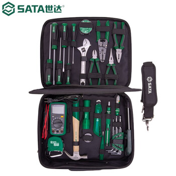世达（SATA）03795工具组套32件电工高级检修工具套装多功能组合工具包 03795 32件电工高级检修组套