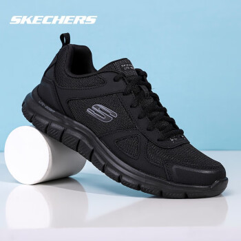 SKECHERS 斯凯奇 男鞋夏季休闲运动鞋轻便缓震跑步鞋 全黑/BBK/晒图返5 40运动户外类商品-全利兔-实时优惠快报