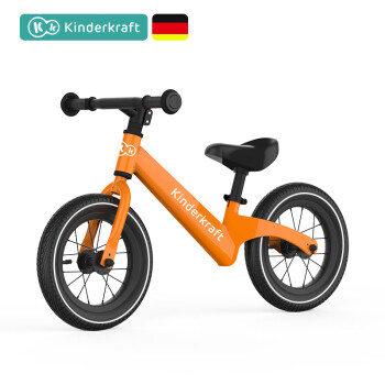 KinderKraft 儿童滑步车   16号0点下单减19 KinderKraft 德国平衡车儿童滑步车无脚踏单车自行车2岁小孩12寸 橙色充气