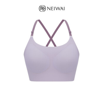 NEIWAI 内外 罗纹凉感吊带美背云朵无尺码文胸内衣女无钢圈无痕 紫麻糬（兰紫色） 均码服饰鞋包类商品-全利兔-实时优惠快报