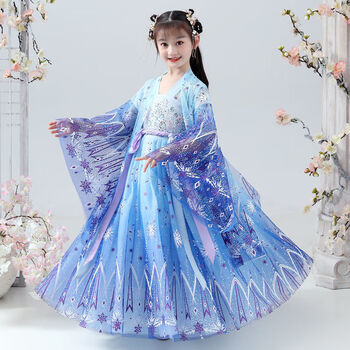 霜魄小孩子穿的汉服长裙子儿童汉服女大童古装超仙汉服女童夏季中大童