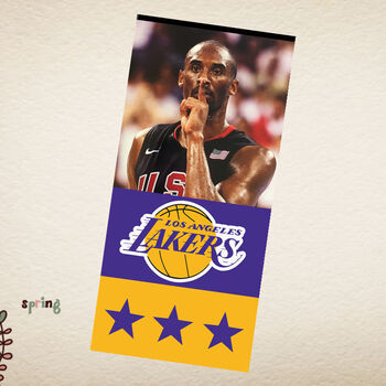 nba篮球运动健身毛巾大浴巾詹姆斯科比库里哈登周边来图定制湖人科比