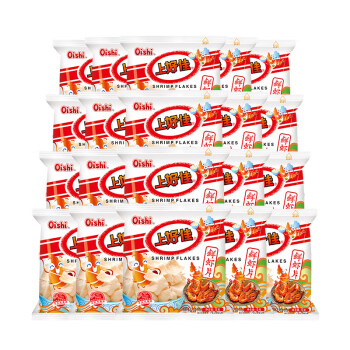 上好佳（Oishi）鲜虾片 膨化零食大礼包 5g*20袋