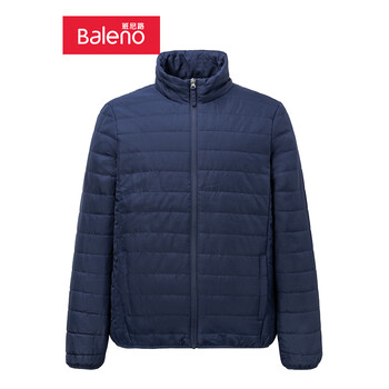 Baleno 班尼路 秋冬款棉服男商务休闲纯色修身棉衣简约加厚面包服外套 13B L服饰鞋包类商品-全利兔-实时优惠快报
