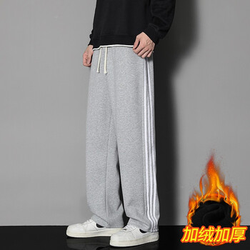 JEANSWEST 真维斯 男士新款三条杠直筒休闲裤 WDQ-911服饰鞋包类商品-全利兔-实时优惠快报