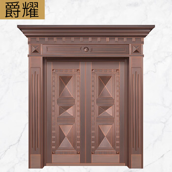 爵耀铜门豪华别墅大门庭院四开进户门双开对开入户不锈钢镀铜门农村
