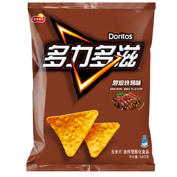 多力多滋 （Doritos）零食 休闲食品 玉米片 烈焰烧烤味140克 百事食品