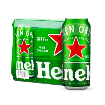 HEINEKEN喜力啤酒11.4°P听装 500ml*3听