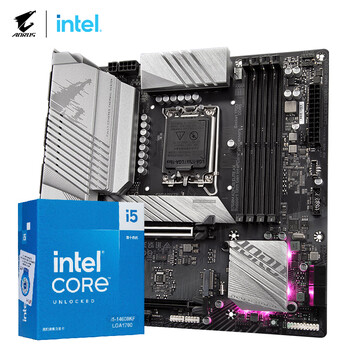 GIGABYTE 技嘉 小雕 WIFI B760M AORUS ELITE AX+i5-14600KF处理器 板U套装数码类商品-全利兔-实时优惠快报