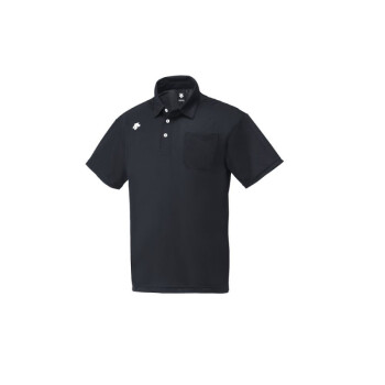 DESCENTE迪桑特 运动服中性款 POLO衫DTM-4601B 黑×白(BLK) L