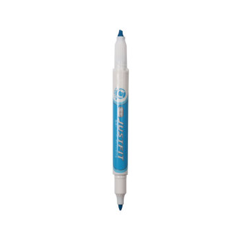 日本斑马牌（ZEBRA）双头荧光笔 彩色标记笔 学生重点划线笔 水性记号笔 WKT17 蓝色