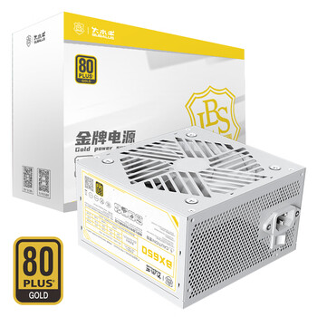 大水牛（BUBALUS）额定650W BX650白色台式电脑电源（80PLUS金牌认证/支持4060显卡/宽幅/扁平线材/温控）