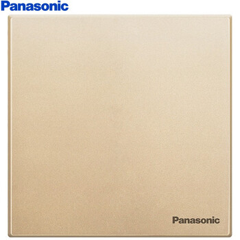 松下（ Panasonic）开关插座面板 一开多控开关面板 1开多控墙壁墙面开关 悦宸系列86型  WMWM594MYZ 香槟金