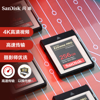 ϣSanDisk256GB CFexpress Type B洢 ΢Ӱ ڴ濨 1700MB/s д1200MB/sݲXQD