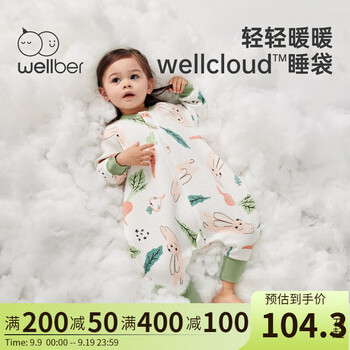 Wellber 威尔贝鲁 婴儿分腿睡袋 2023秋冬新款母婴玩具类商品-全利兔-实时优惠快报