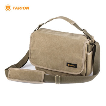 TARION 德国单肩帆布摄影包便携佳能单反包多功能相机包斜挎包大容量RS01 复古黄