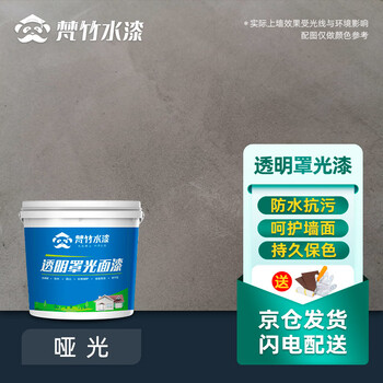 梵竹墙面乳胶漆罩光漆内墙外墙透明防水抗污光油室内外墙面漆保护清漆 透明色（哑光） 5L（约刷50平方/遍）家具家装类商品-全利兔-实时优惠快报