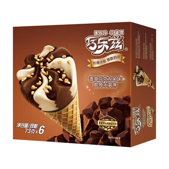 伊利 巧乐兹 香草巧克力口味脆皮甜筒 73g*6/盒