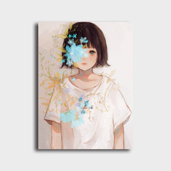 史历克 diy数字油画人物治愈系插画合集手工上色填色油画现代简约客厅