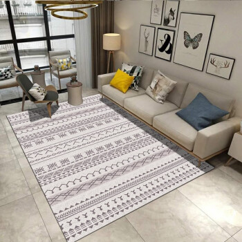 季象客厅地毯家用卧室茶几高级感日式垫子现代极简轻奢满铺侘寂风定制 FS-T49 80X160cm