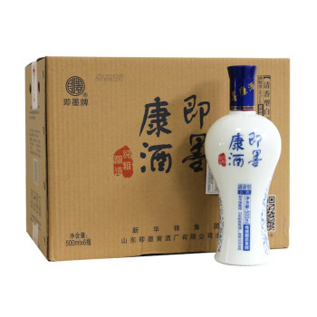 即墨白酒 清香型 高度白酒 56度 500ml*6瓶 整箱装 康酒青花