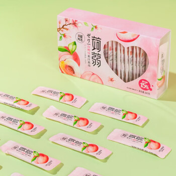 思意达蒟蒻果汁果冻魔芋布丁网红零食白桃果味儿童食品 蒟蒻白桃味360g/盒