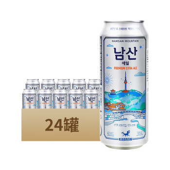 友施韩国原装进口YOUUS友施精酿啤酒网红黄啤炸鸡原味罐装 500ml*24罐 湳山啤酒500ML*24罐