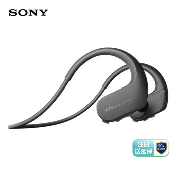 索尼（SONY）NW-WS413防水游泳跑步运动mp3音乐播放器一体耳机 4G(黑色)